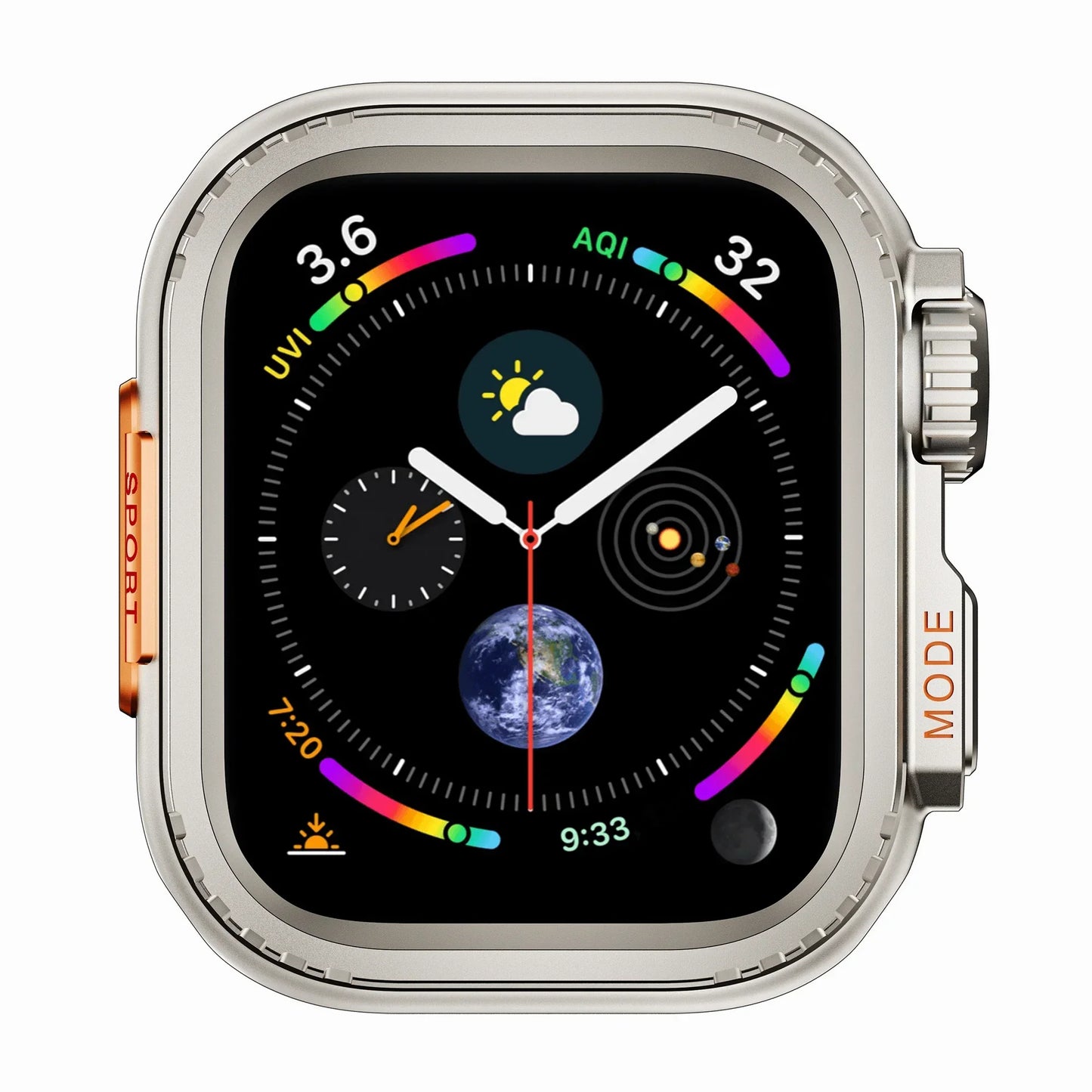 Metal Cover for Apple Watch Ultra 1 2 49mm 45mm Case Metal Shell for IWatch Series 10 46mm 9 8 7 6 5 4 3 SE Frame Protector 44mm RISE DEFENSE SYSTEMS.AI PRODUCTS
