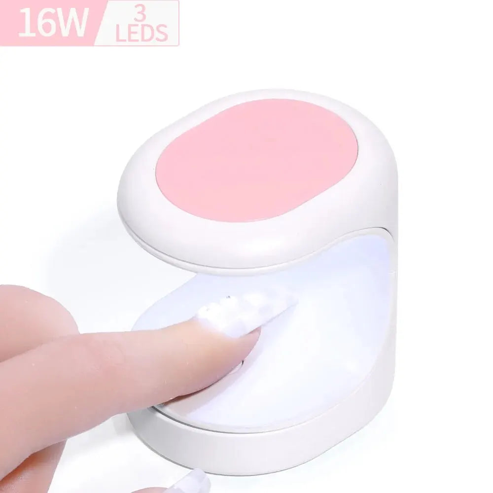 Mini 16w Uv Led Lamp For Nails With Usb Cable 3 Led Lights Gel Nail Polish Dryer Lamp Manicure Tool Equipment RISE DEFENSE SYSTEMS.AI PRODUCTS