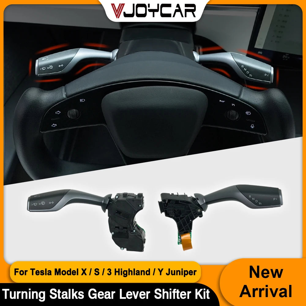 Opearting Gear Lever for Tesla Model S X Model 3 Highland Physcial Turn Signal Gear Shifter Lever Turning Stalk Handle RISE DEFENSE SYSTEMS.AI PRODUCTS