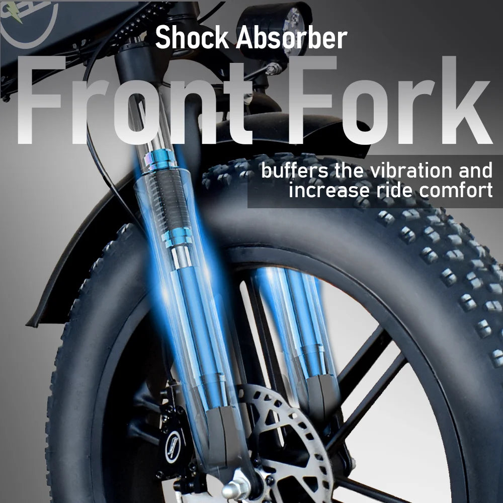 DEEPOWER 20 inch Adults Electric Bike Bicycle 48V 20AH 20 Inch Fat Tire Electric E Bikes Free Shipping Mountain Ebikes 1000W RISE DEFENSE SYSTEMS.AI PRODUCTS