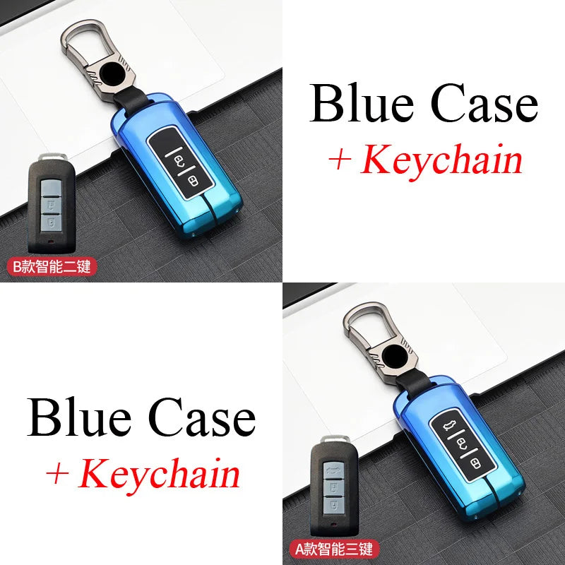 2 3 Button Zinc Alloy + Silicone Car Key Case Cover for Mitsubishi Outlander ASX Fortis Lancer Pajero Sport Eclipse Cross RISE DEFENSE SYSTEMS.AI PRODUCTS