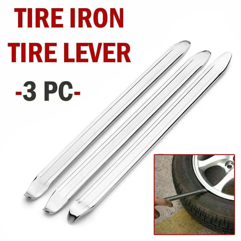 3PCS 11.81In Galvanized Type Auto Motorbike Tyre Spoon Car and Motorcycle Tire Lever 30cm Long Galvanized Tyre Spoon Supplies RISE DEFENSE SYSTEMS.AI PRODUCTS