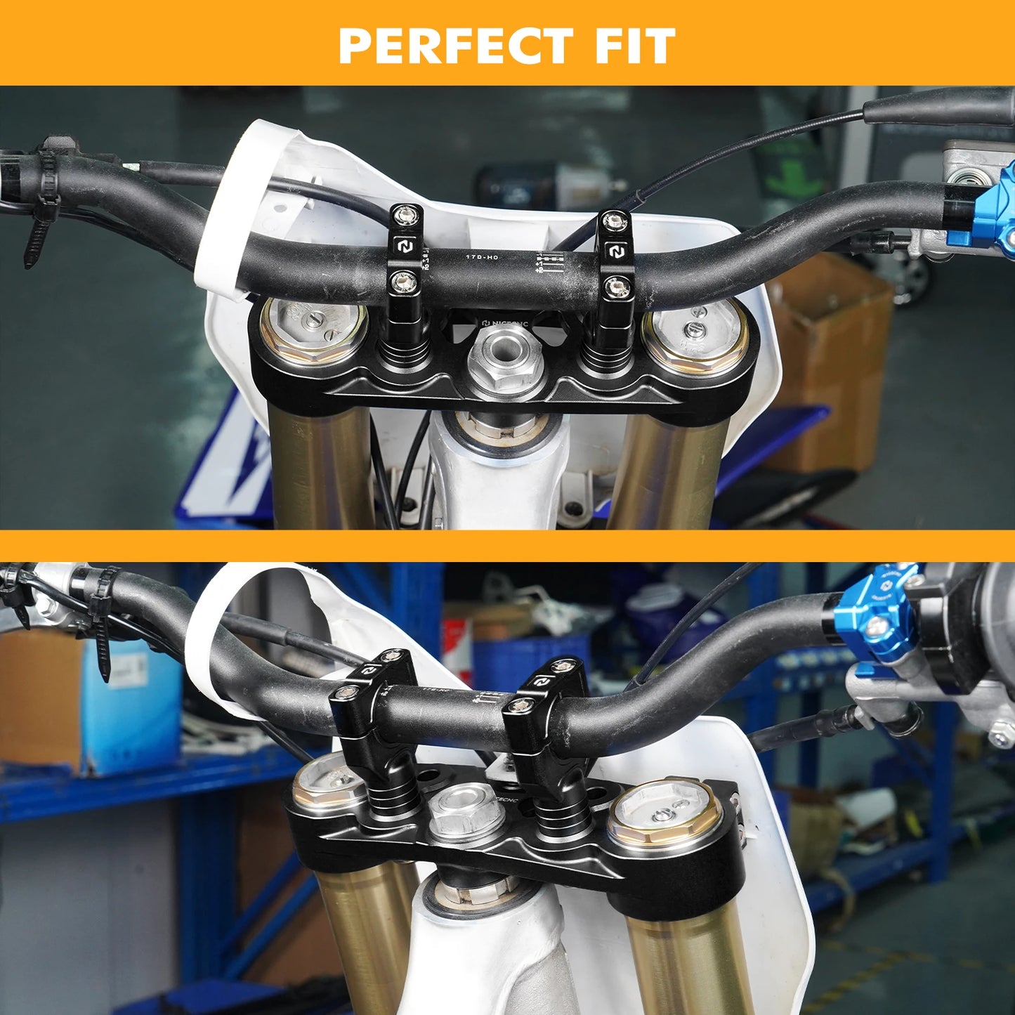 NICECNC For Yamaha YZ125 YZ250 2018-2024 YZ125X YZ250X 2020-2023 YZ YZX 125 250 Motorcycle Front Forks Clamp Upper Triple Tree RISE DEFENSE SYSTEMS.AI PRODUCTS
