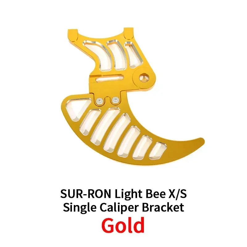 For SURRON Light Bee X Segway X160 X260 Talaria Sting Dual Caliper Mount Shark Fin Disk Disc GuardAlloy Off-road Parts SUR-RON RISE DEFENSE SYSTEMS.AI PRODUCTS