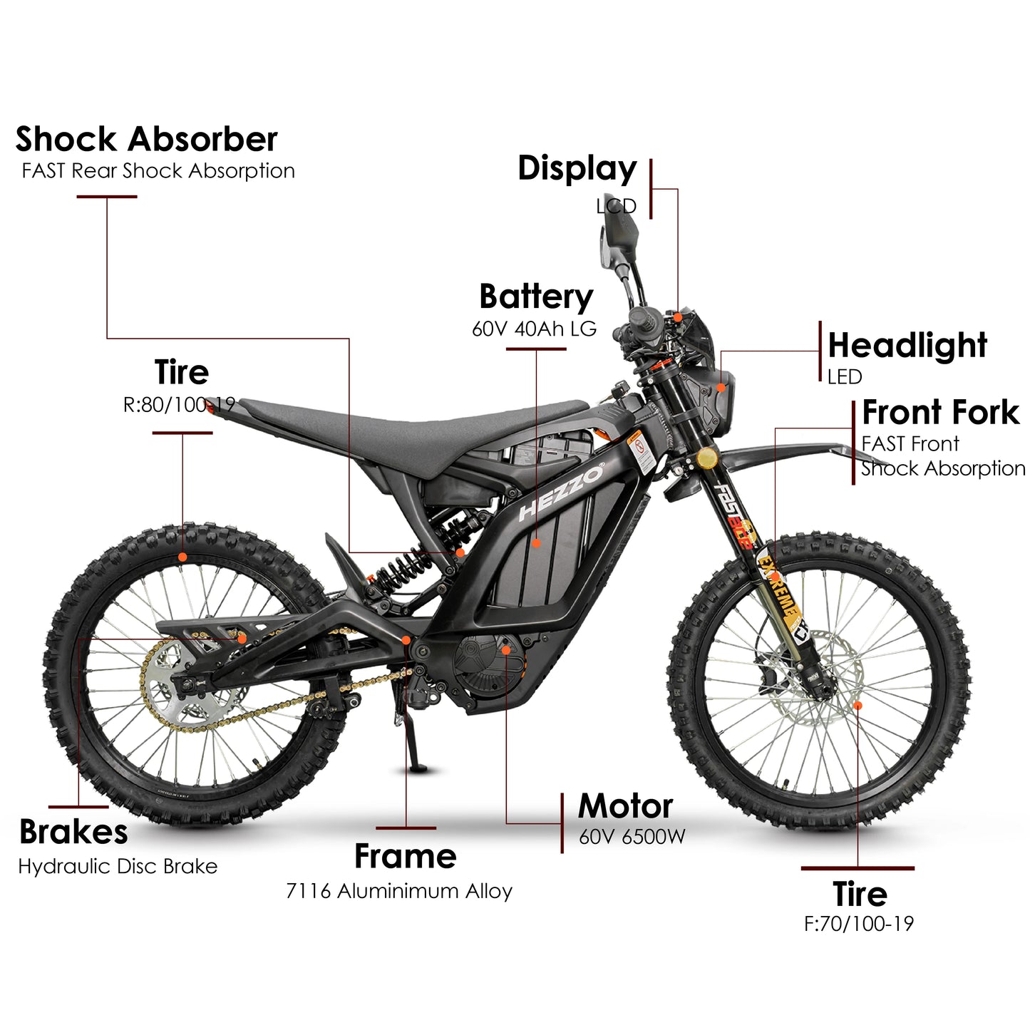 EEC COC Electric Dirt Bike 2024 Light Bee X Ebike 60v 6500w Middrive 40Ah Powerful Off Road Talaria Electric Motorcycle RISE DEFENSE SYSTEMS.AI PRODUCTS
