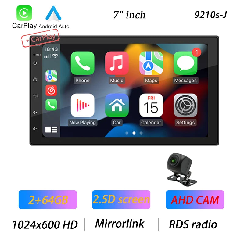BQCC 4core 2 Din Car Radio Androidauto Carplay Android 13 GPS Car Audio 7"/9"/10" WIFI BT IPS Automotive Multimedia Player RISE DEFENSE SYSTEMS.AI PRODUCTS