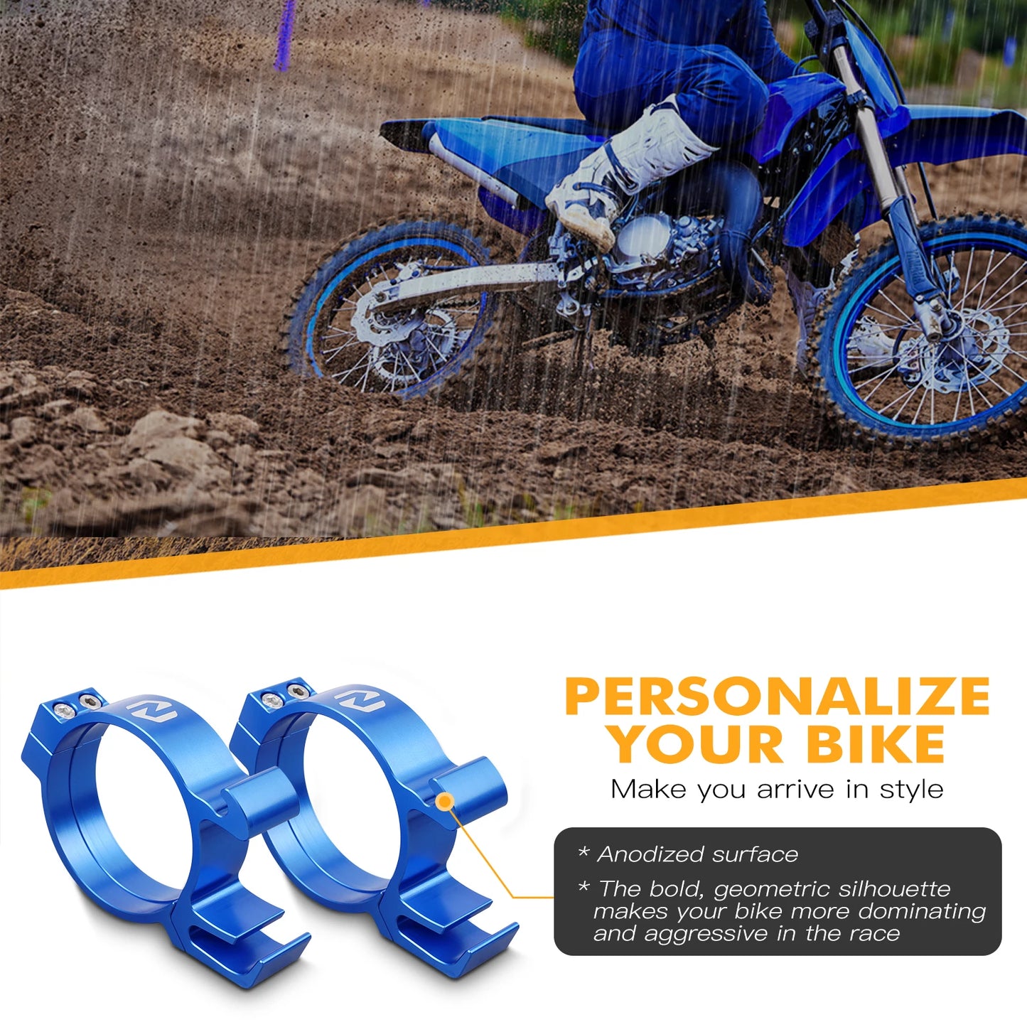 NICECNC Dirt Bike Front Fender Retainer For Yamaha YZ85 YZ 85 2002-2018 2017 YZ80 YZ 80 1993-2001 Motocross Mudguard Stablelizer RISE DEFENSE SYSTEMS.AI PRODUCTS