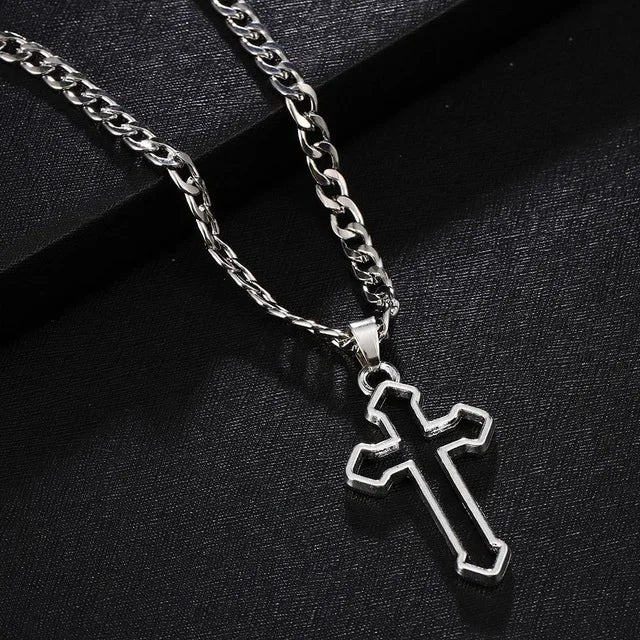 Simple Love Cross Pendant Choker Necklace Charm Rhinestone Couples Jewelry Women's Neck Chain Christmas Gift Lady Necklace RISE DEFENSE SYSTEMS.AI PRODUCTS