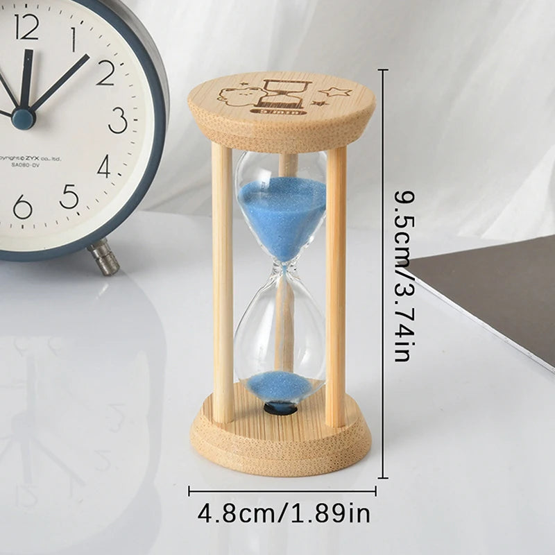 5 Minutes New Wooden Hourglass Mini Desktop Decoration Sand Clock Creative Timers Sandglass Hourglass Kitchen For Kids Gift RISE DEFENSE SYSTEMS.AI PRODUCTS