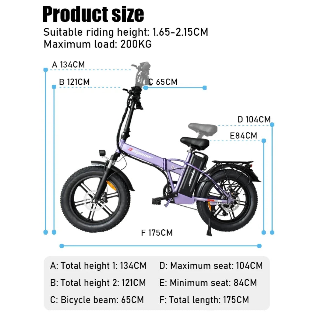 DEEPOWER G22 Adult Electric Bicycle 2000W 48V35AH Mountain Motorcycle 20 Inch Thick Tire Off-road Folding Electric Bicycle RISE DEFENSE SYSTEMS.AI PRODUCTS