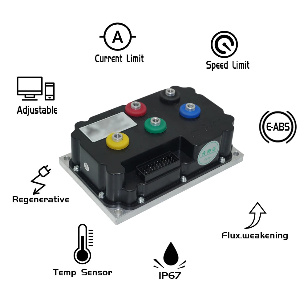 SiAECOSYS QS165 5000W 72V 35H V1 V2 Mid Drive Motor DNR Foot Go Kart Conversion Kit with Fardriver ND72680 Controller RISE DEFENSE SYSTEMS.AI PRODUCTS