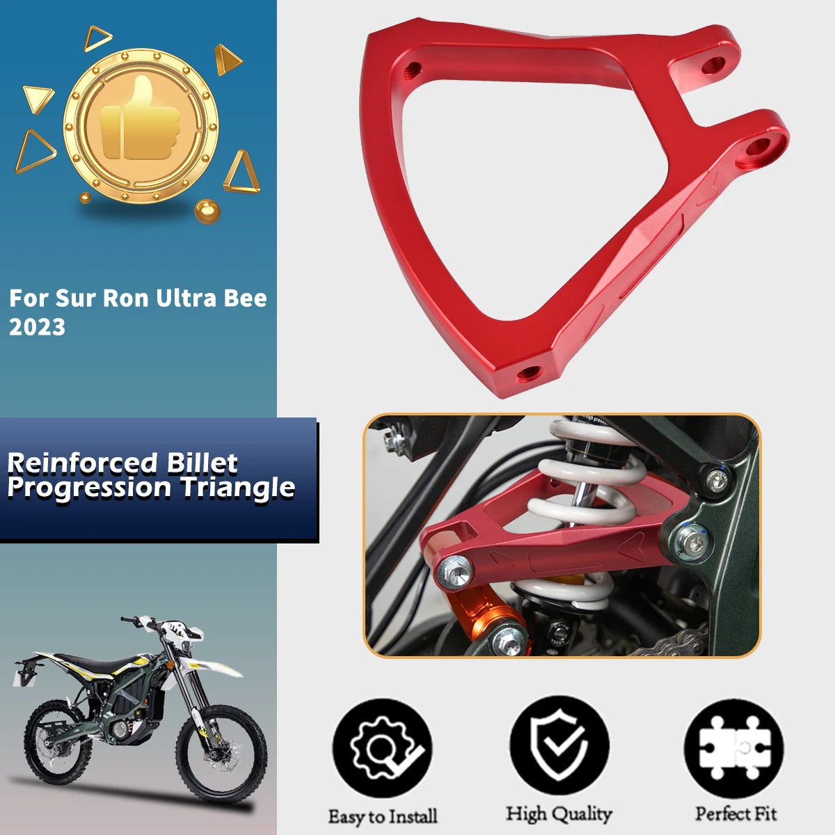 For Sur-Ron Ultra Bee Reinforced Rear Progression Triangle RISE DEFENSE SYSTEMS.AI PRODUCTS