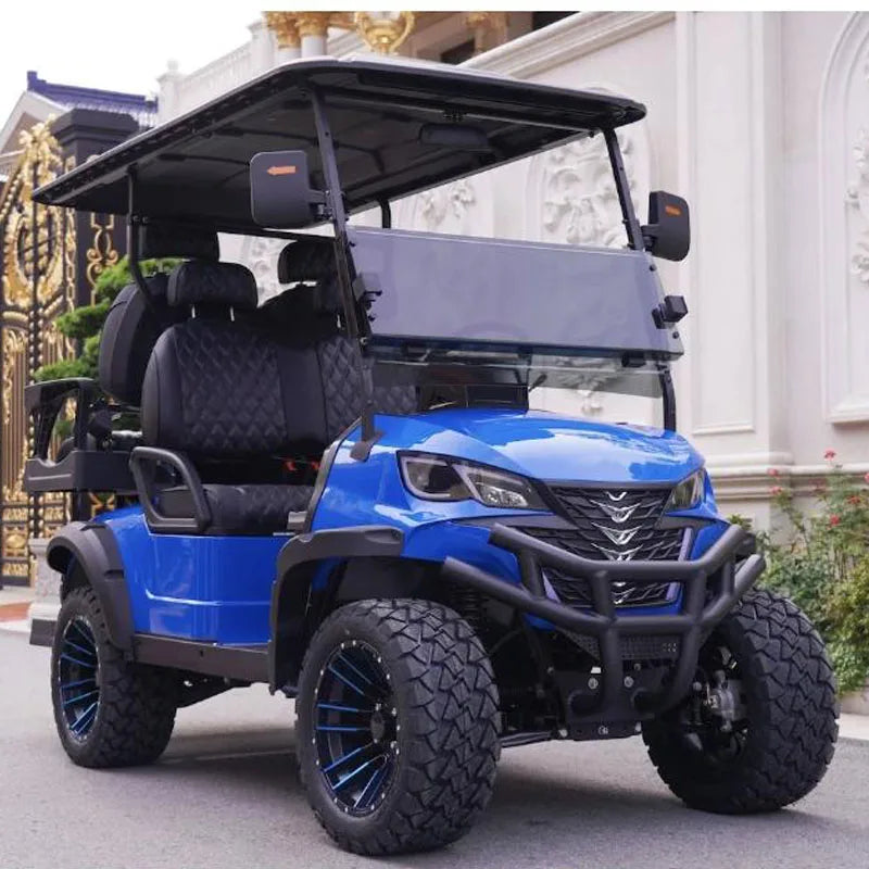 Customize New Club Sightseeing Golf Car 4/6 Seater 48V 60V Off-road Solar Electric Golf Cart RISE DEFENSE SYSTEMS.AI PRODUCTS