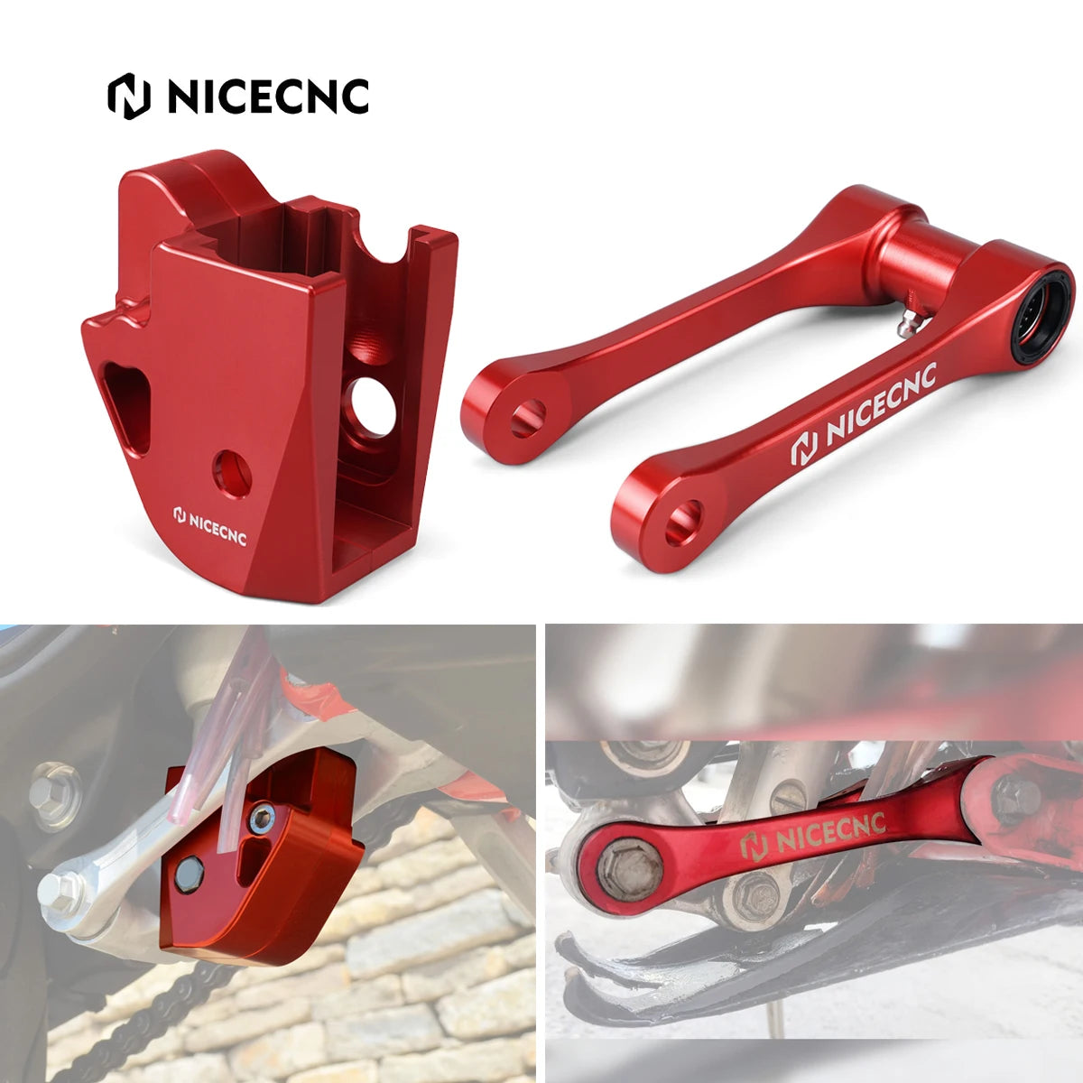 NiceCNC For Beta RR 300 2015-2024 Xtrainer 300 RR 250 350 390 430 1.25IN/30MM Lowering Link Kit & Shock Absorber Linkage Guard RISE DEFENSE SYSTEMS.AI PRODUCTS