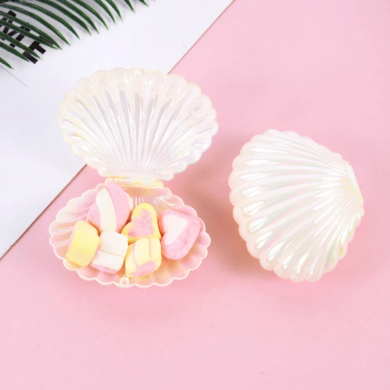 5/10pcs Shell Shaped Candy Gift Box Girls Mermaid Birthday Party Decor Wedding Baby Shower Favors Christmas Jewelry Storage Box RISE DEFENSE SYSTEMS.AI PRODUCTS