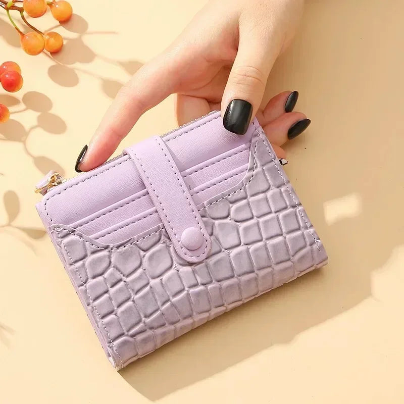 Mini Crocodile Print Clutch Wallet, Short Credit Card Holder, Women's Card Case & Coin Purse Cute Wallet RISE DEFENSE SYSTEMS.AI PRODUCTS