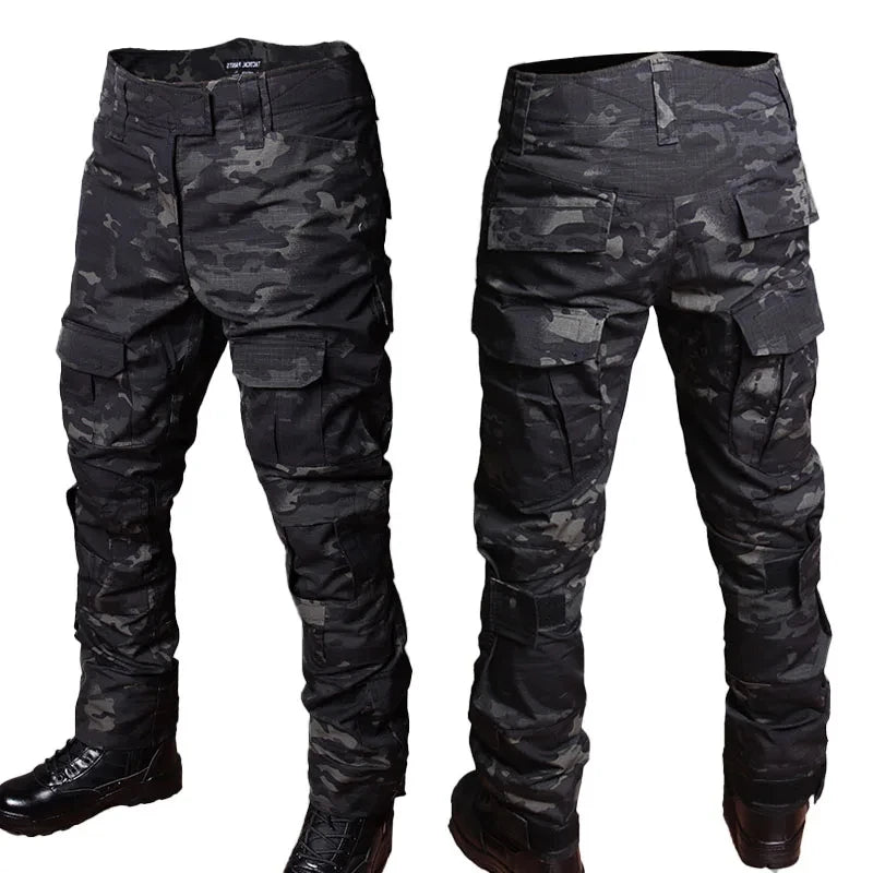 Snake Camo Tactical Sets Men Autumn Breathable Long Sleeve Tshirts+Outdoor Multi-pocket Pants 2 Pcs Suits Training Cargo Set RISE DEFENSE SYSTEMS.AI PRODUCTS
