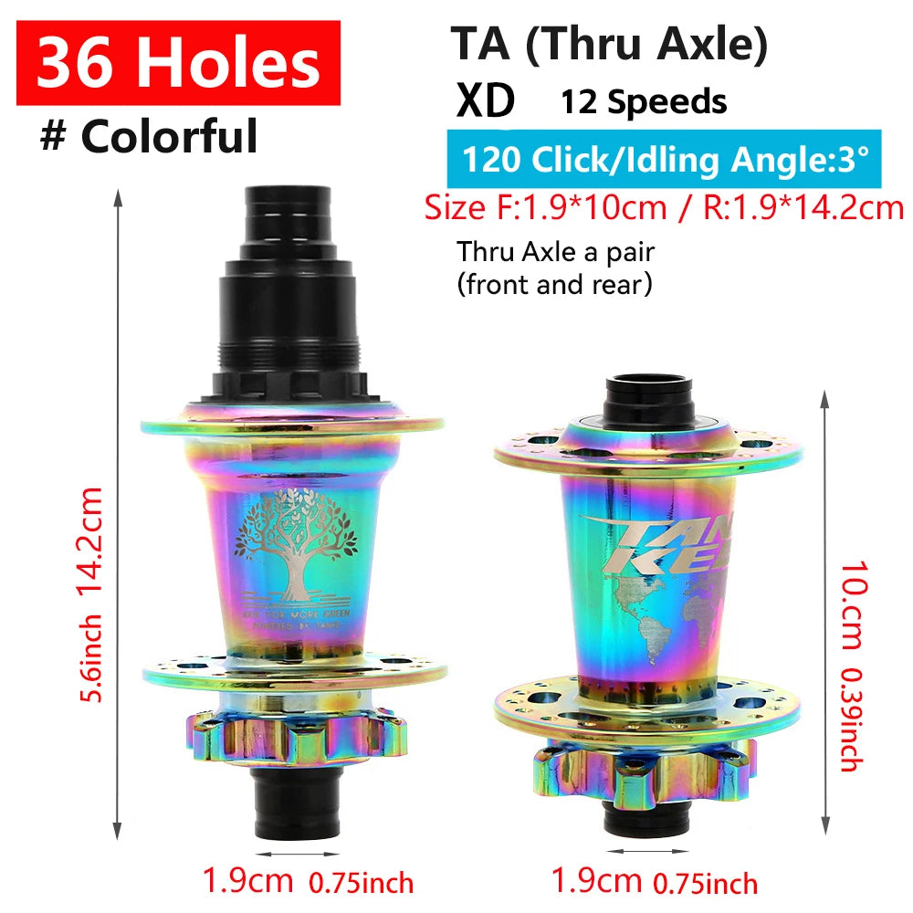 TANKE 120 Click Hub 6 Bearing MTB Mountain Bike Hub Front Rear Thru HG 28 32 36 Holes Disc Brake Bicycle Hubs 8 9 10 11 12 Speed RISE DEFENSE SYSTEMS.AI PRODUCTS