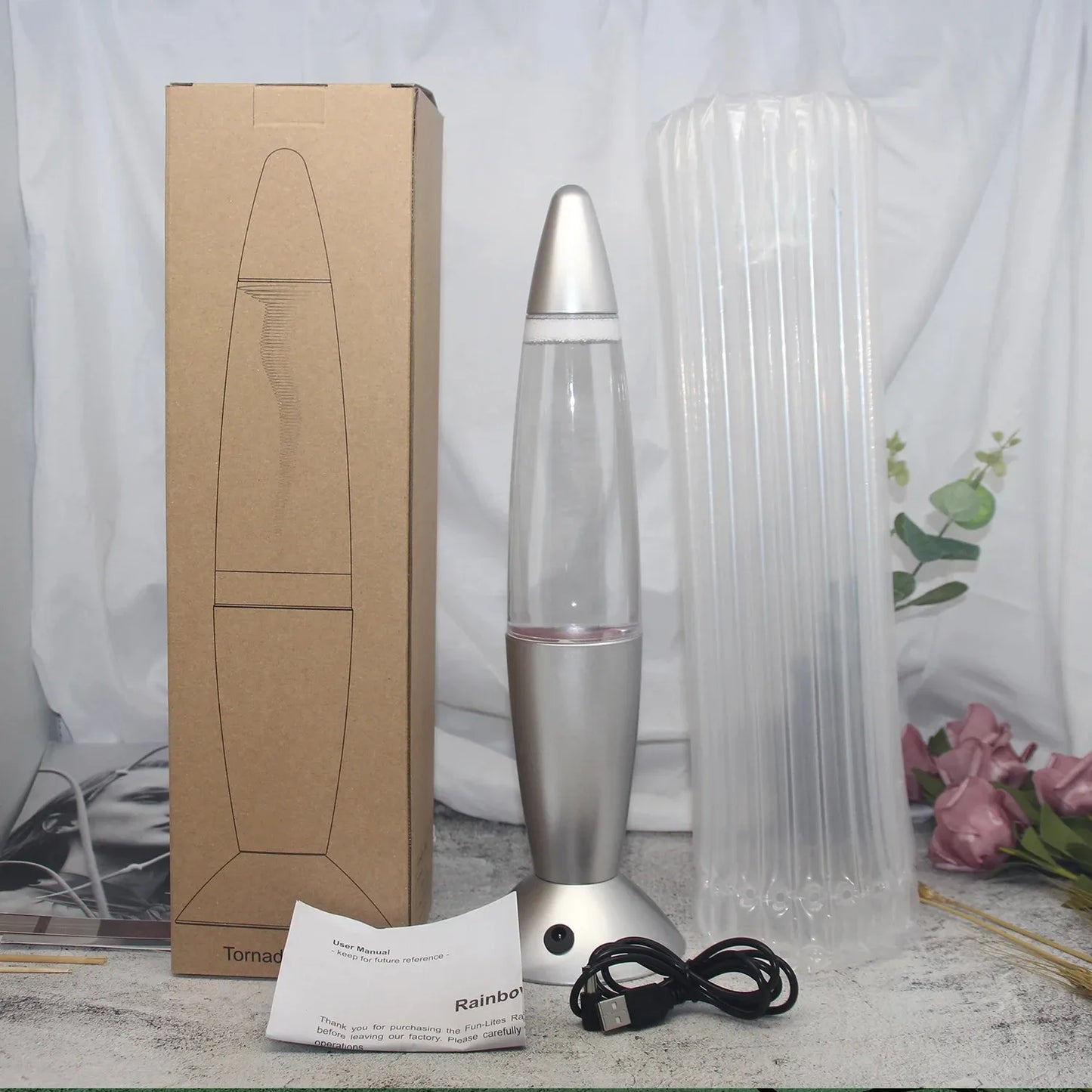 Novelties Hot Selling Tornado Landscape Observation Light LED Decorative Light Tornado Lamp USB 5V/AA Battery Dual Power Mode RISE DEFENSE SYSTEMS.AI PRODUCTS