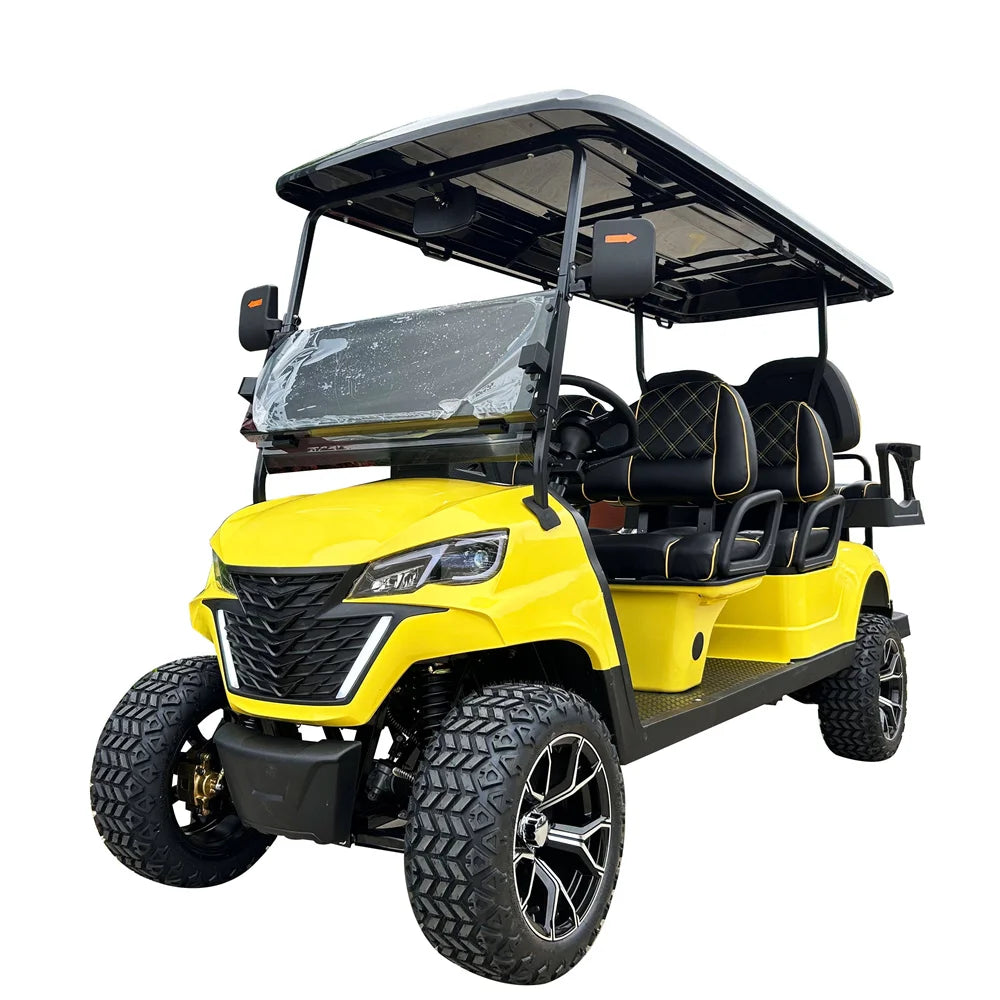 Customize New Club Sightseeing Golf Car 4/6 Seater 48V 60V Off-road Solar Electric Golf Cart RISE DEFENSE SYSTEMS.AI PRODUCTS
