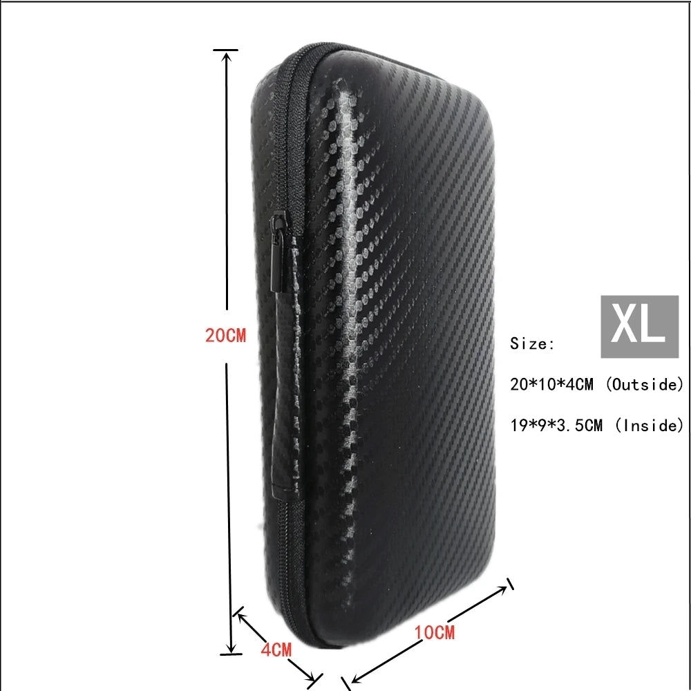 EVA Earphone Bags Boxes Case Portable Storage Bag Car Repair Tool Kit Storage Carbon Fiber Pattern With Zipper Bag RISE DEFENSE SYSTEMS.AI PRODUCTS