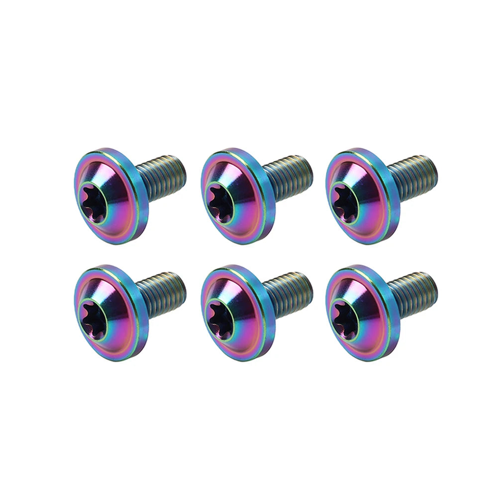 6pcs M6x10mm Titanium Alloy Bolts Truss Torx Head Screws Universal For Bike Motorcycle RISE DEFENSE SYSTEMS.AI PRODUCTS