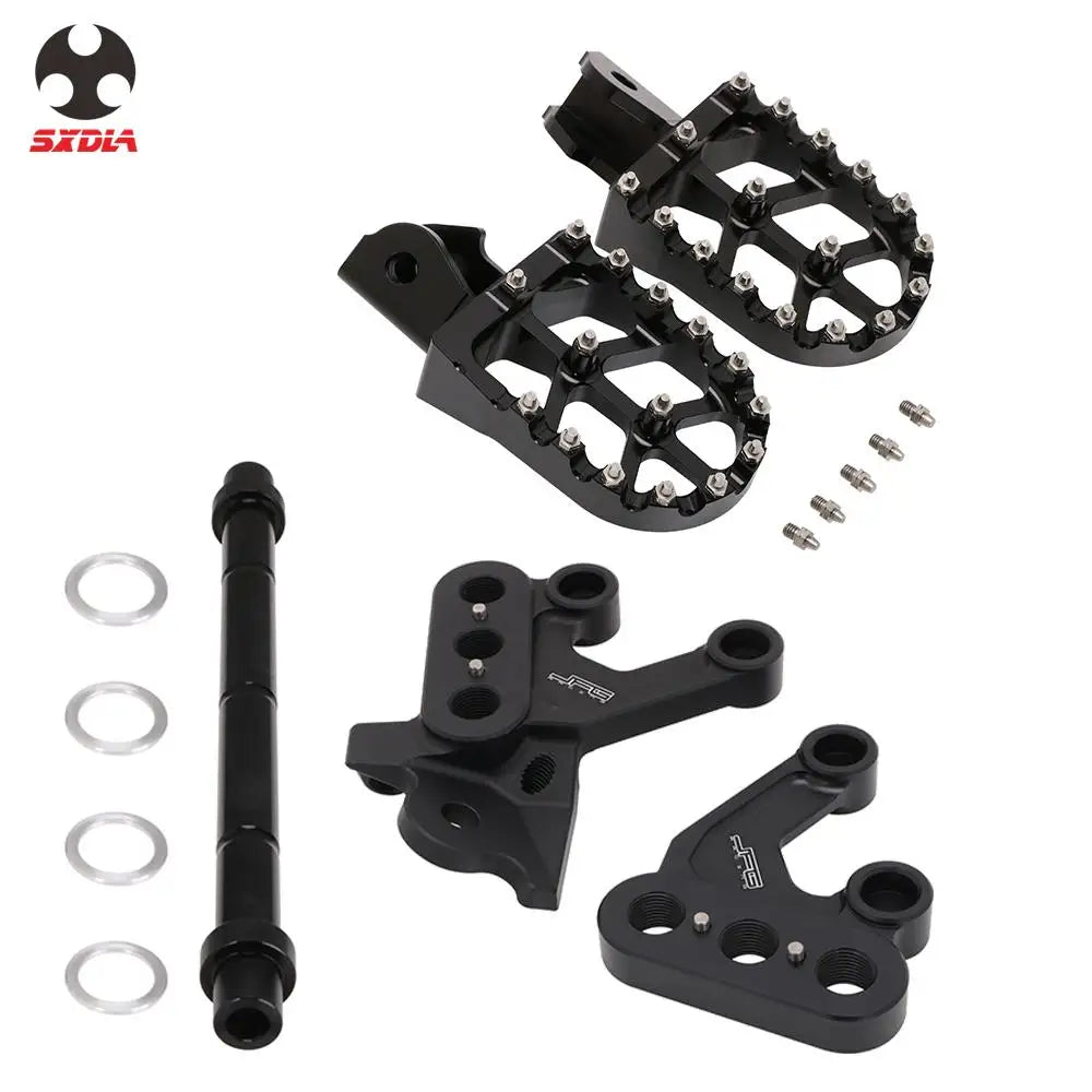 For Surron Light Bee X S Sur Ron Motorcycle CNC Aluminum Foot Pegs Footrest Footpeg Support Bracket Lever Footbracket RISE DEFENSE SYSTEMS.AI PRODUCTS