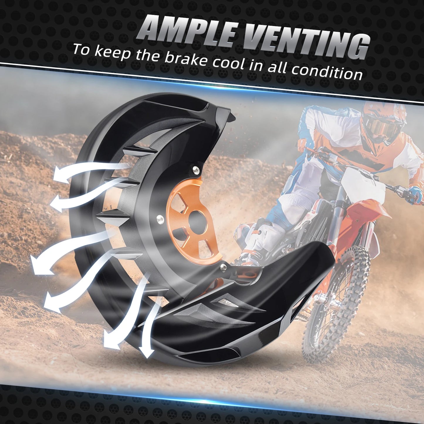 For 2016-2023 KTM EXC 300 XC-W 6D TPi XCF-W EXC-F 530 500 450 400 350 300 250 200 150 125 SX XC F NICECNC Front Brake Disc Guard RISE DEFENSE SYSTEMS.AI PRODUCTS
