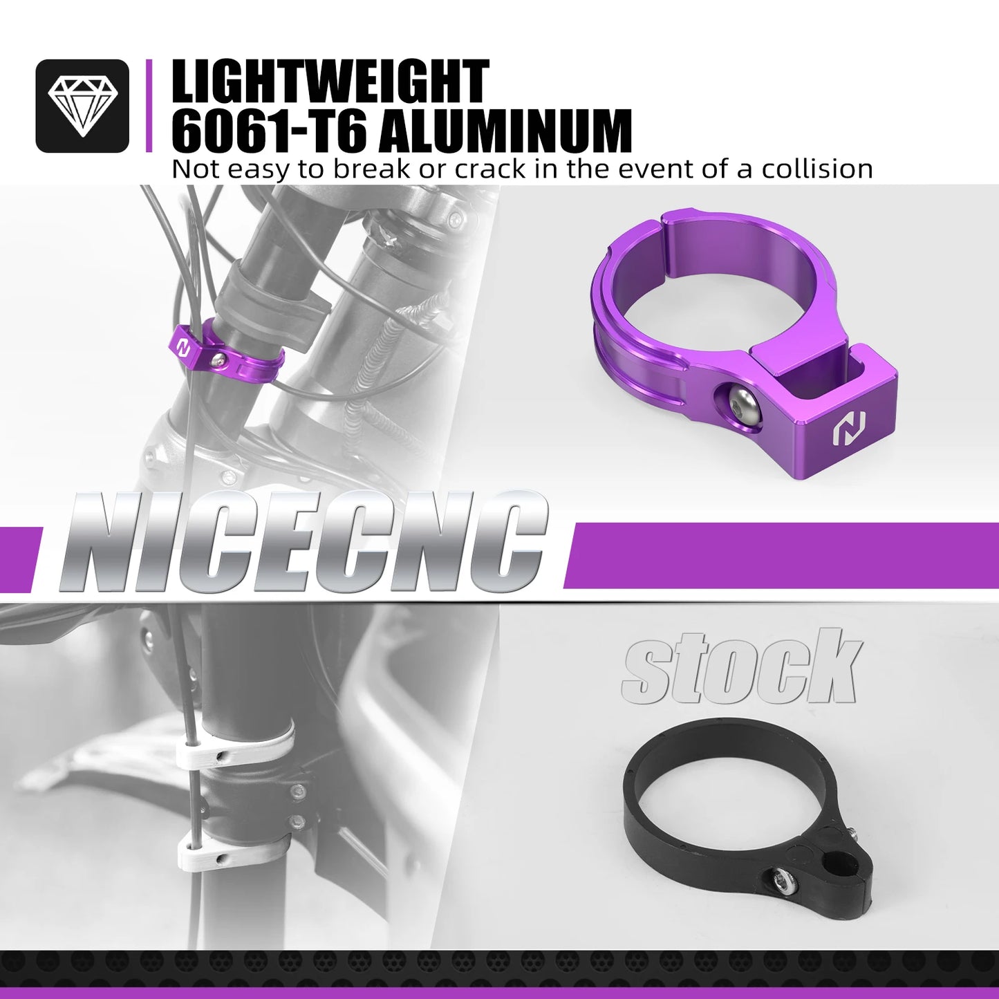 For Sur-Ron Surron Light Bee X S L1E Segway X160 X260 Front Fork Brake Hose Line Cable Clamp Brake Line Holder Electric Bike RISE DEFENSE SYSTEMS.AI PRODUCTS