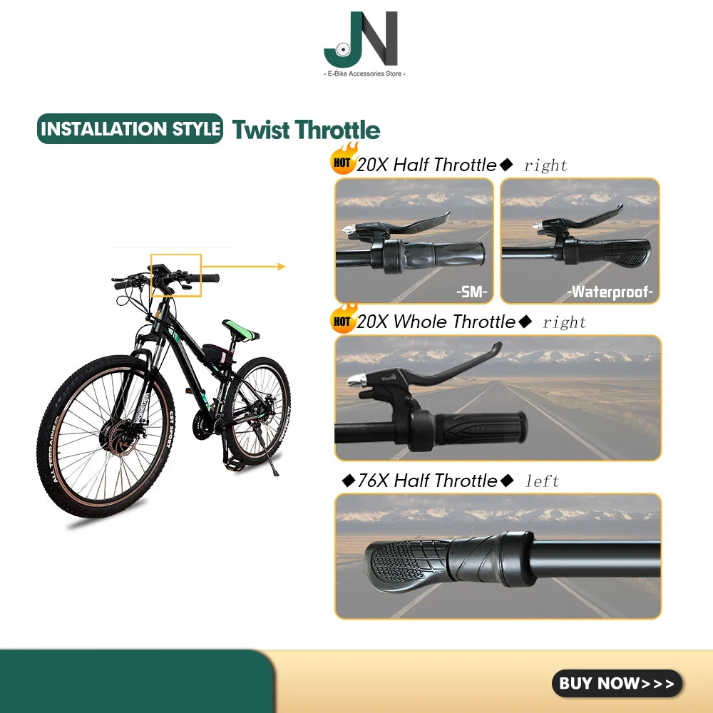 Ebike WUXING Thumb Throttle 21X/130X/108X/20X/76X Left/Right Hand Accelerator For Electric Bicycle Conversion Kit RISE DEFENSE SYSTEMS.AI PRODUCTS