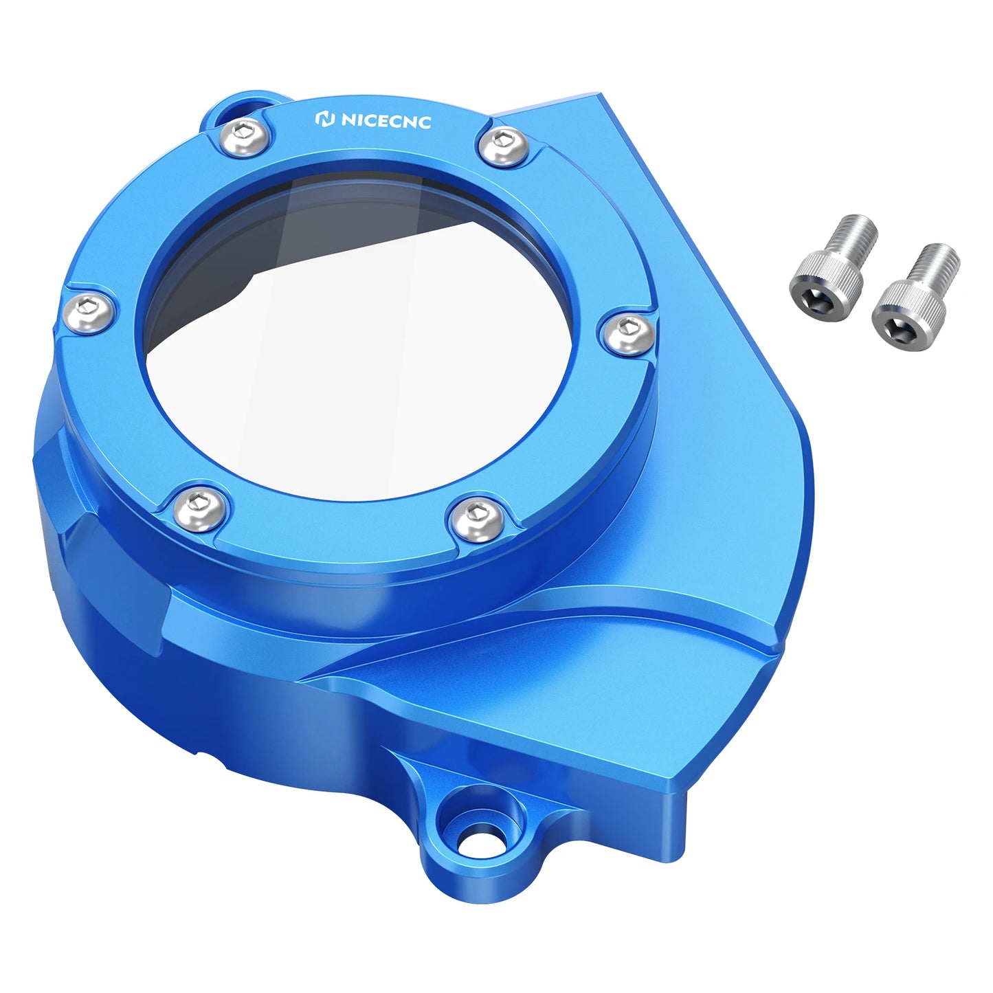 NICECNC For Surron Light Bee X S L1E Segway X160 X260 Electric Dirt Bike Transparent Motor Belt Pulley Cover Aluminum Protector RISE DEFENSE SYSTEMS.AI PRODUCTS