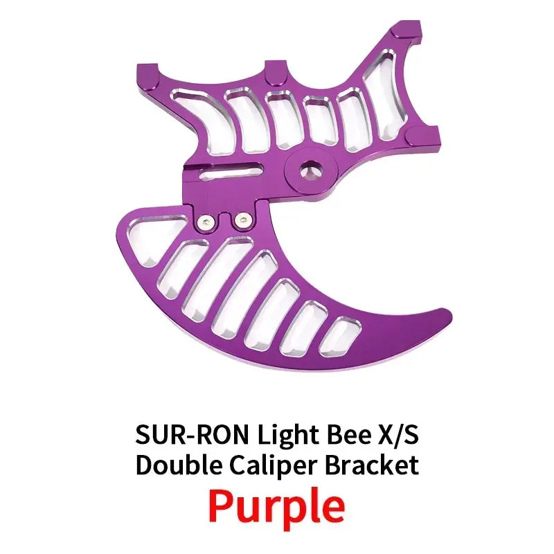 For SURRON Light Bee X Segway X160 X260 Talaria Sting Dual Caliper Mount Shark Fin Disk Disc GuardAlloy Off-road Parts SUR-RON RISE DEFENSE SYSTEMS.AI PRODUCTS