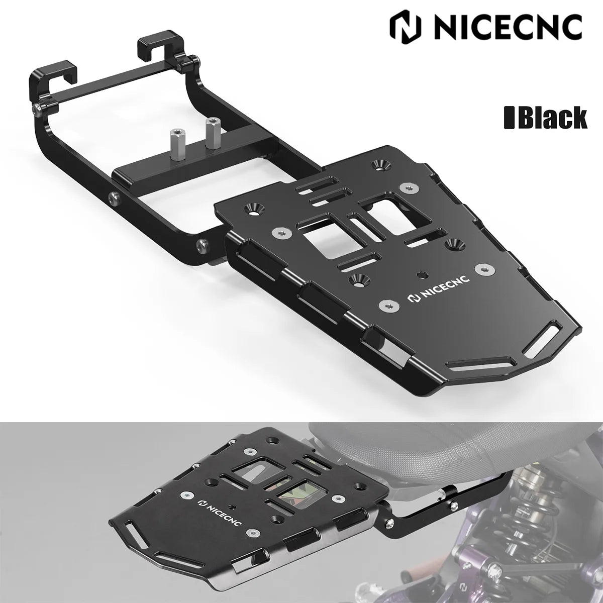 NICECNC For Surron Light Bee X Rear Luggage Rack Electric Dirt Bike Sturdy Tail Cargo Rack Bracket For Sur-Ron Light Bee S L1E RISE DEFENSE SYSTEMS.AI PRODUCTS