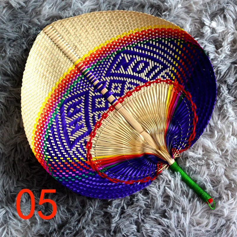 1pc Woven Bamboo Hand Fans Wedding Favors for Guests Boho Fan Wall Decoration Raffia Folding Hand Fans Abanicos De Mano RISE DEFENSE SYSTEMS.AI PRODUCTS