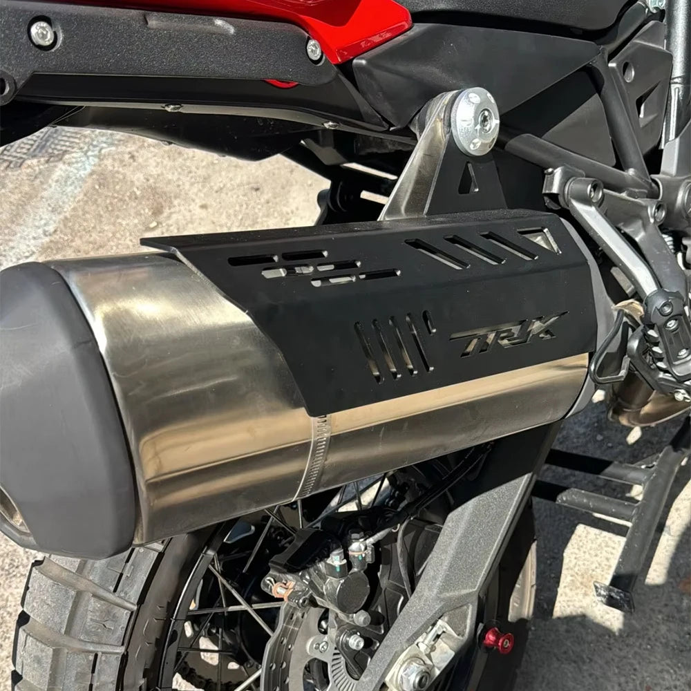 For Benelli TRK 702X TRK702X TRK702 X TRK 702 X 2024 Motorcycle Accessories Exhaust Muffler Protector Guard Heat Silencer Cover RISE DEFENSE SYSTEMS.AI PRODUCTS
