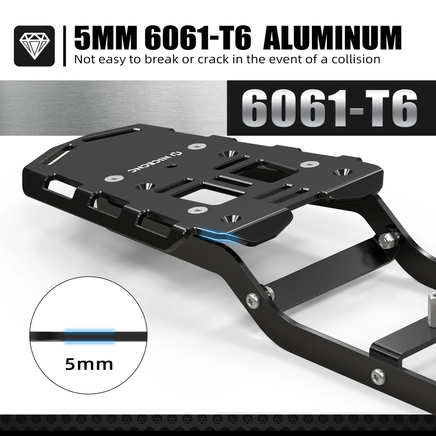 NICECNC For Surron Light Bee X Rear Luggage Rack Electric Dirt Bike Sturdy Tail Cargo Rack Bracket For Sur-Ron Light Bee S L1E RISE DEFENSE SYSTEMS.AI PRODUCTS