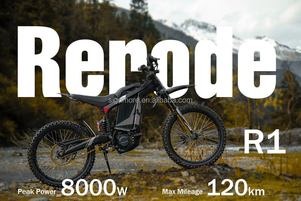 Powerful electric dirt bike 8000w rerode r1 35ah cheap electric motorcycle suron 72v RISE DEFENSE SYSTEMS.AI PRODUCTS