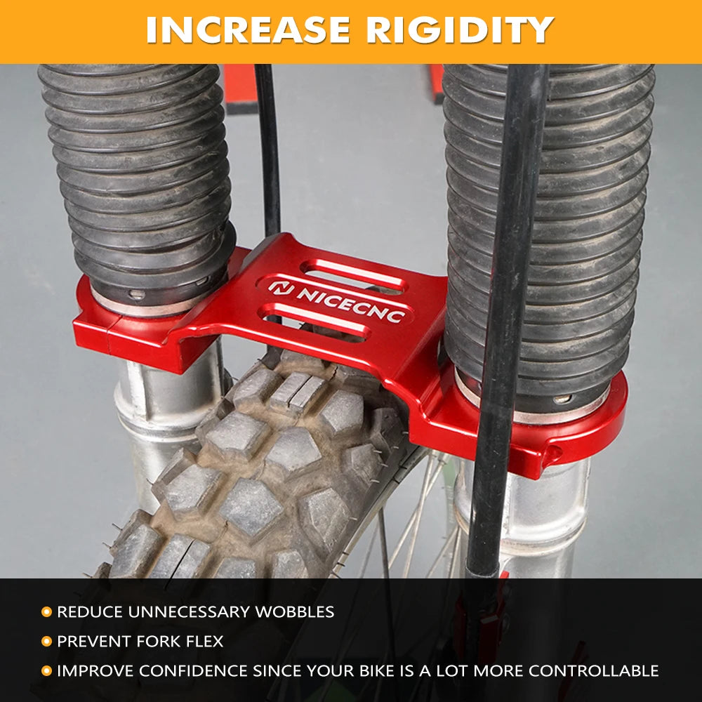 For Honda XR650L XR 650L 1993-2024 2023 2022 2021 NICECNC Dirt Bike Front Fork Brace Stabilizer Aluminum Motorcycle Accessories RISE DEFENSE SYSTEMS.AI PRODUCTS