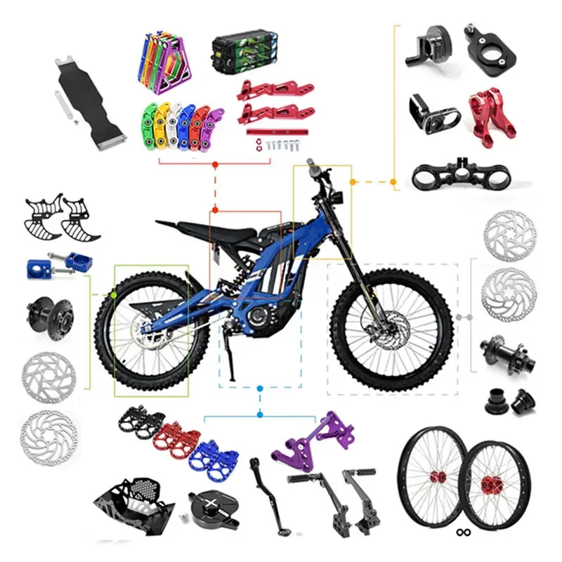 For SURRON Light Bee X Seat Lowering Bracket Lower Stand Set Kit Off-road Dirtbike Bicycle Motorcycle Accessories SUR-RON RISE DEFENSE SYSTEMS.AI PRODUCTS