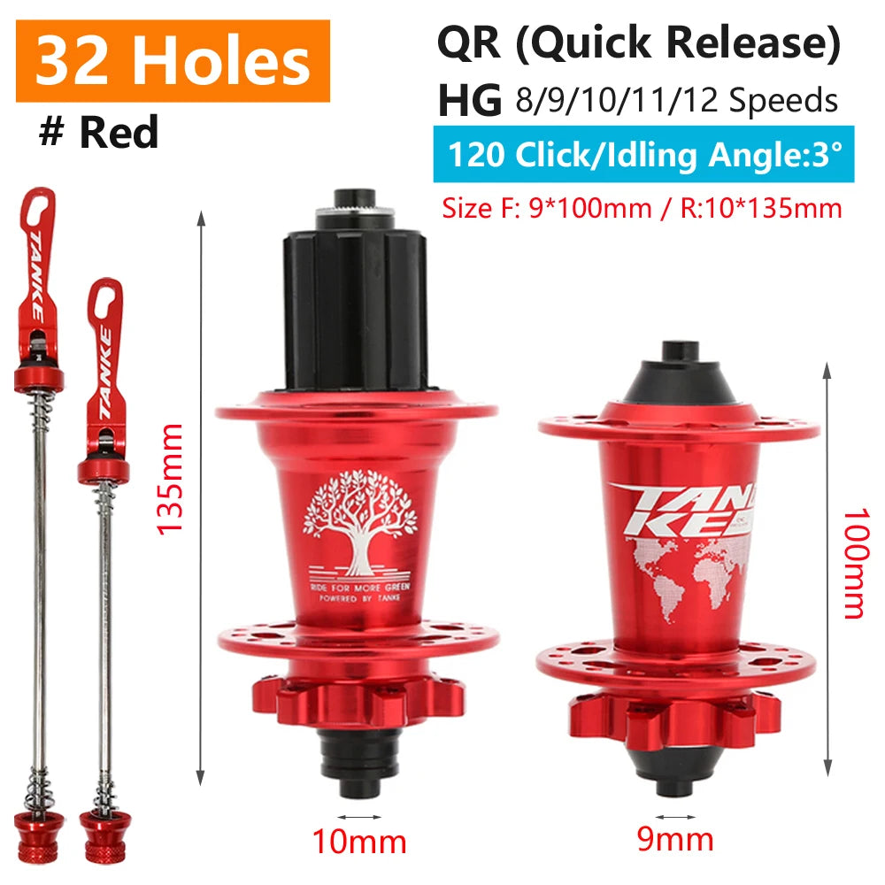 TANKE 120 Click Hub 6 Bearing MTB Mountain Bike Hub Front Rear Thru HG 28 32 36 Holes Disc Brake Bicycle Hubs 8 9 10 11 12 Speed RISE DEFENSE SYSTEMS.AI PRODUCTS