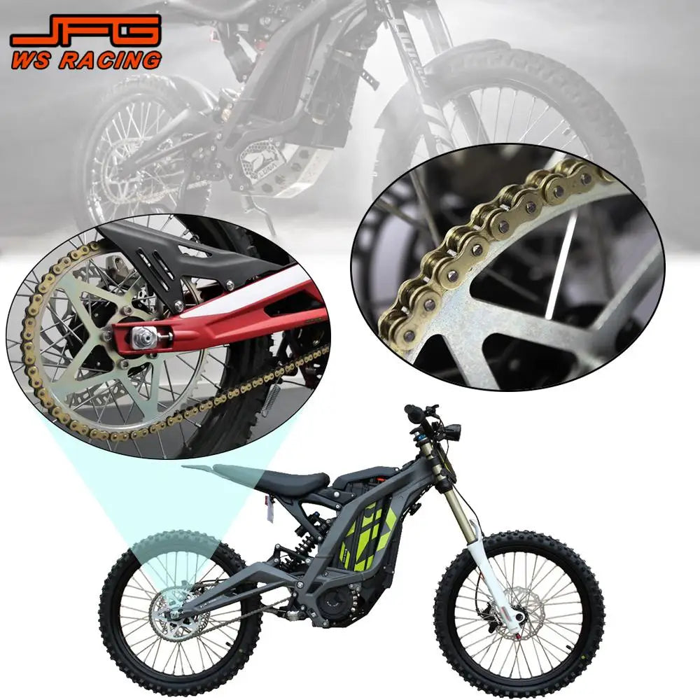 Motorcycle Front 14T Rear 48T 58T 106L 112L Chain Sprocket For Sur-Ron Sur Ron Surron X S Light Bee Off-Road Electric Vehicle RISE DEFENSE SYSTEMS.AI PRODUCTS