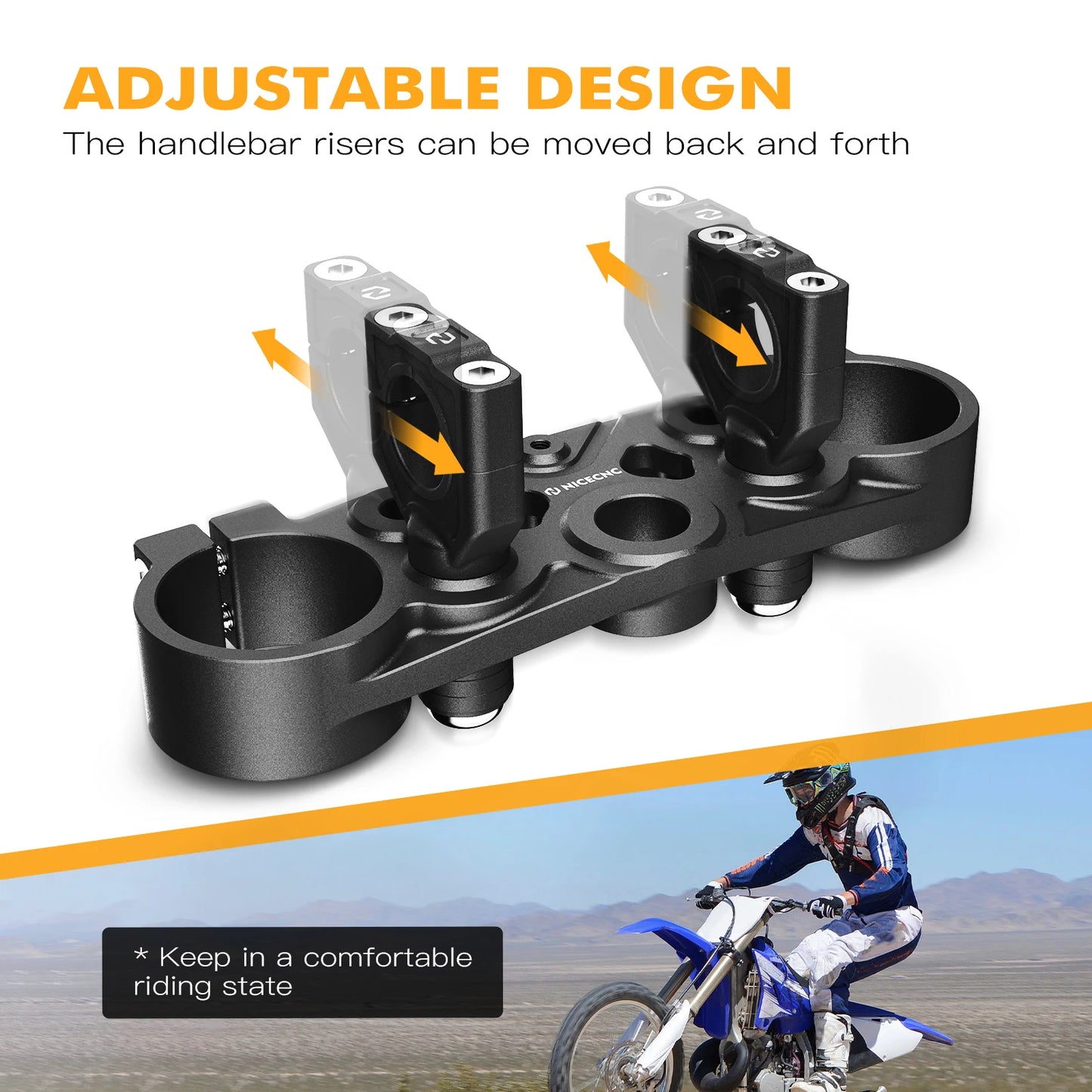 NICECNC For Yamaha YZ125 YZ250 2018-2024 YZ125X YZ250X 2020-2023 YZ YZX 125 250 Motorcycle Front Forks Clamp Upper Triple Tree RISE DEFENSE SYSTEMS.AI PRODUCTS