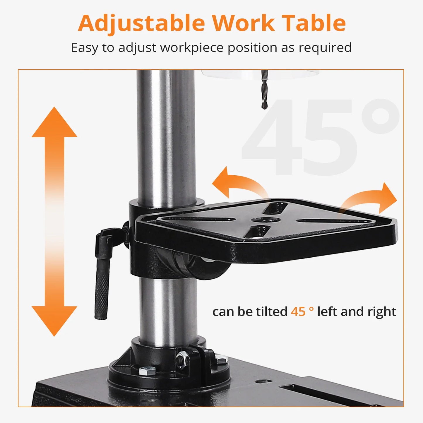 Benchtop Drill Press, 2.5Amp Benchtop Drill Machine with 5 Speed Adjustable, 8 Inch Swing Distance 0-45° Tiltling Tabletop RISE DEFENSE SYSTEMS.AI PRODUCTS