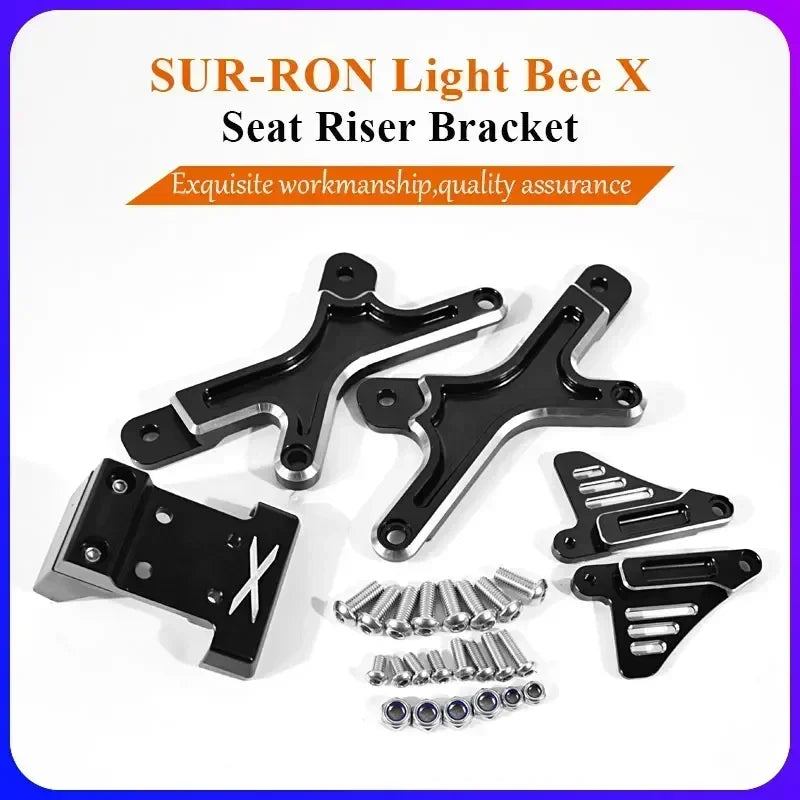 For SURRON Light Bee X Seat Riser Bracket Stand Set Kit Off-road Dirtbike Bicycle Motorcycle Accessories SUR-RON RISE DEFENSE SYSTEMS.AI PRODUCTS