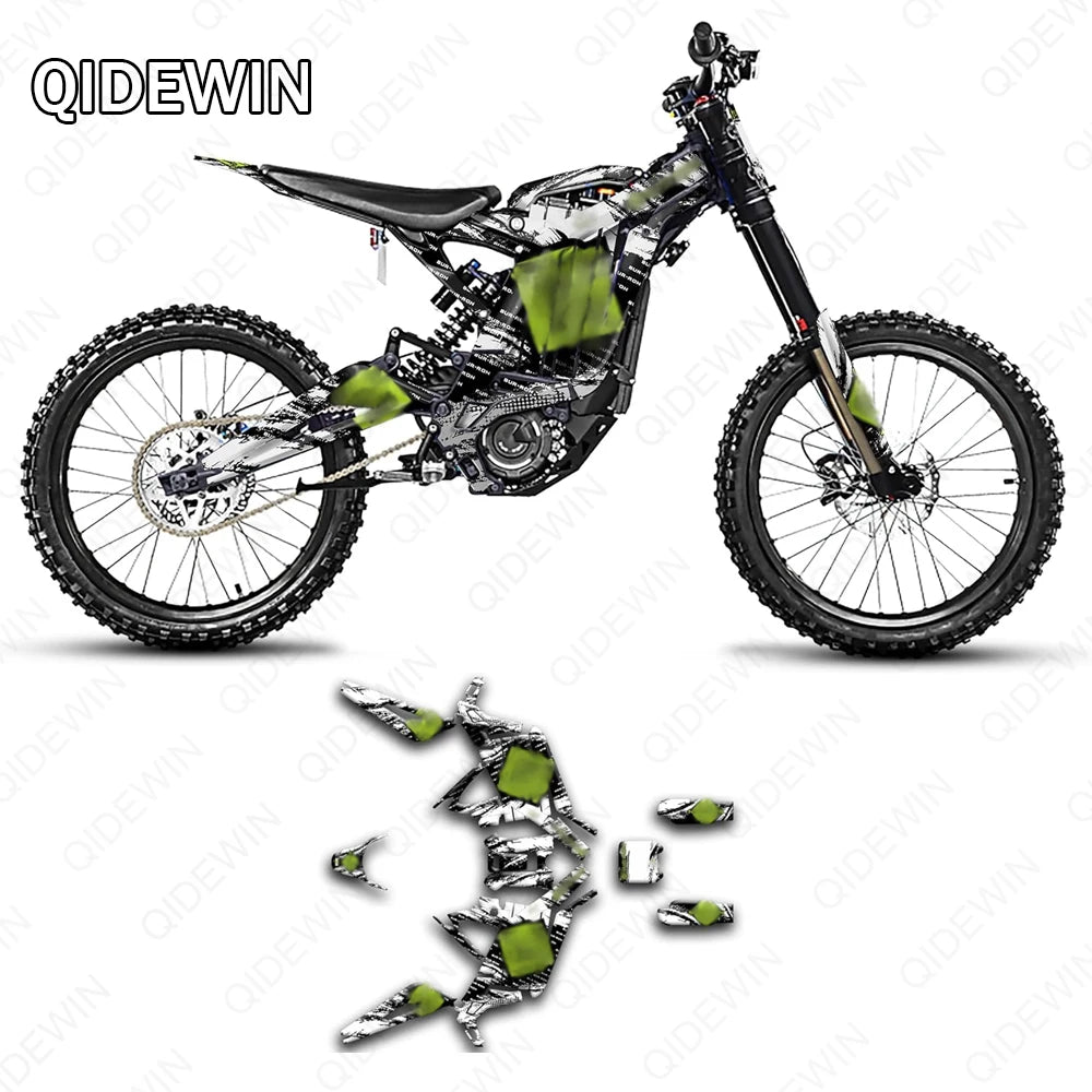 Decorative decals for SURRON Light bee X/S motorcyclesPaint protection filmPersonalized decorative stickers RISE DEFENSE SYSTEMS.AI PRODUCTS
