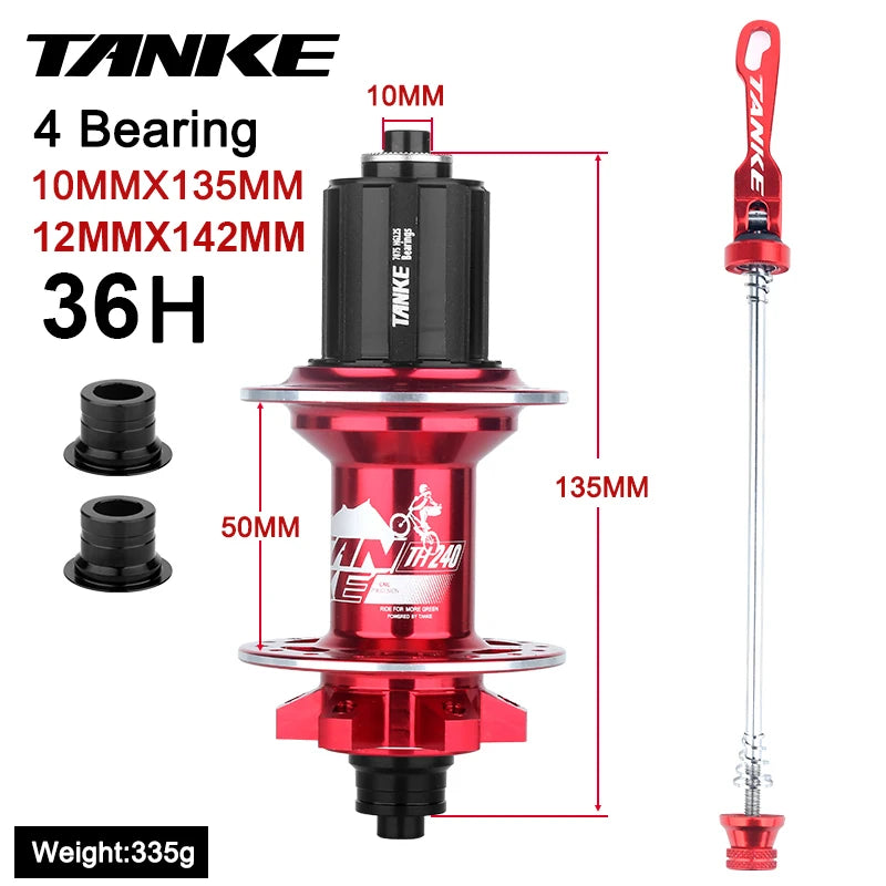TANKE-MTB Hub,36 Holes 6 claw 108 Clicks NBK,Sealed Bearing,Mountain Bike Aluminum Alloy Disc Brake hub,7,8,9,10,11,12 Speed HUB RISE DEFENSE SYSTEMS.AI PRODUCTS