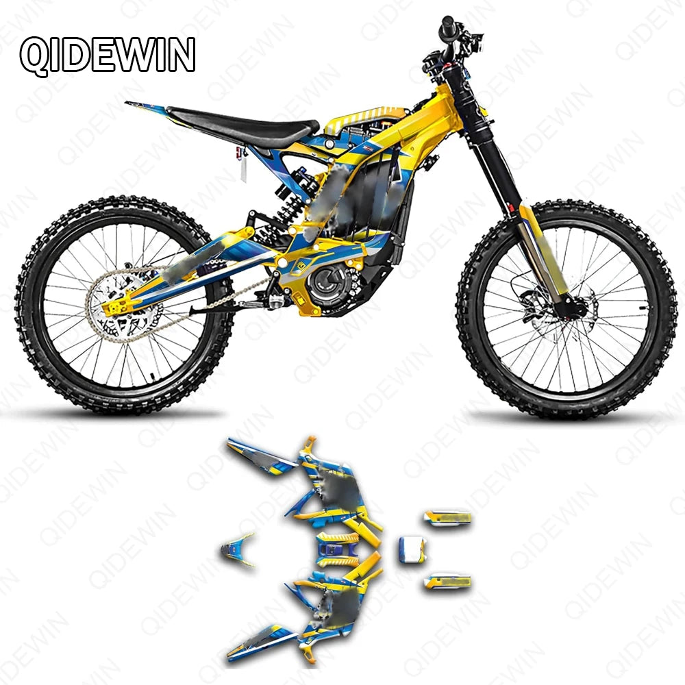 Decorative decals for SURRON Light bee X/S motorcyclesPaint protection filmPersonalized decorative stickers RISE DEFENSE SYSTEMS.AI PRODUCTS