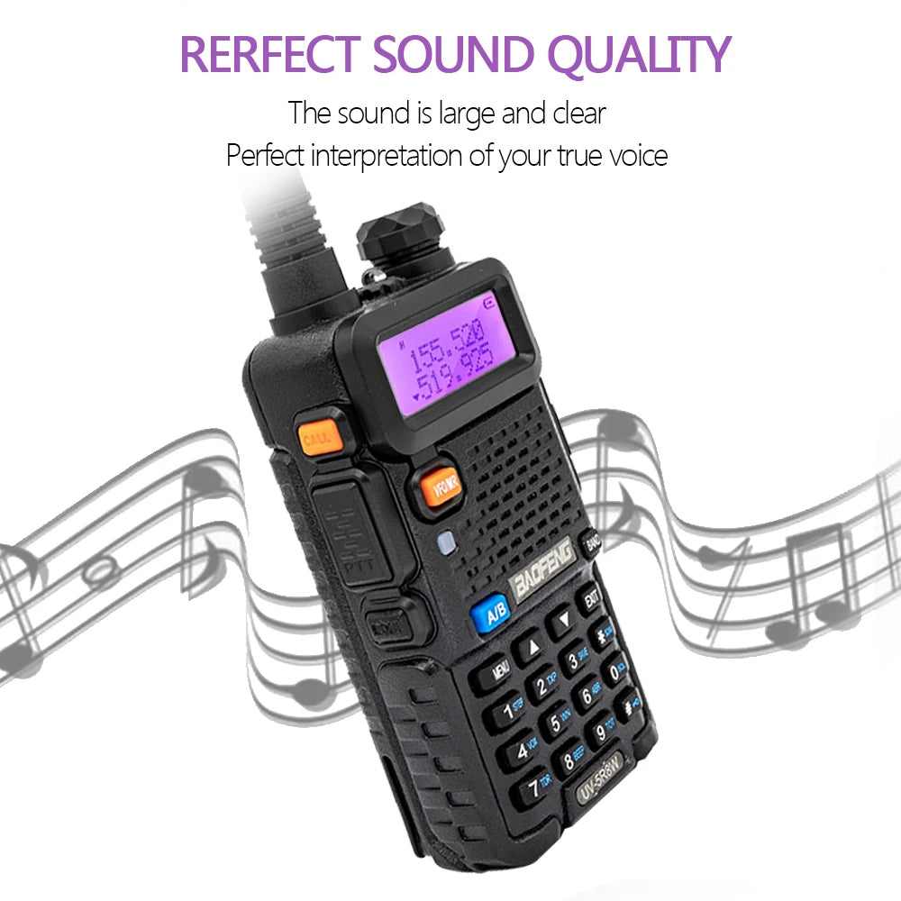 Baofeng Walkie Talkie UV 5R 5W 8W Dual Band Ham Two Way Radio Vhf Uhf FM Radio Handheld Transceiver Hunting 16KM RISE DEFENSE SYSTEMS.AI PRODUCTS