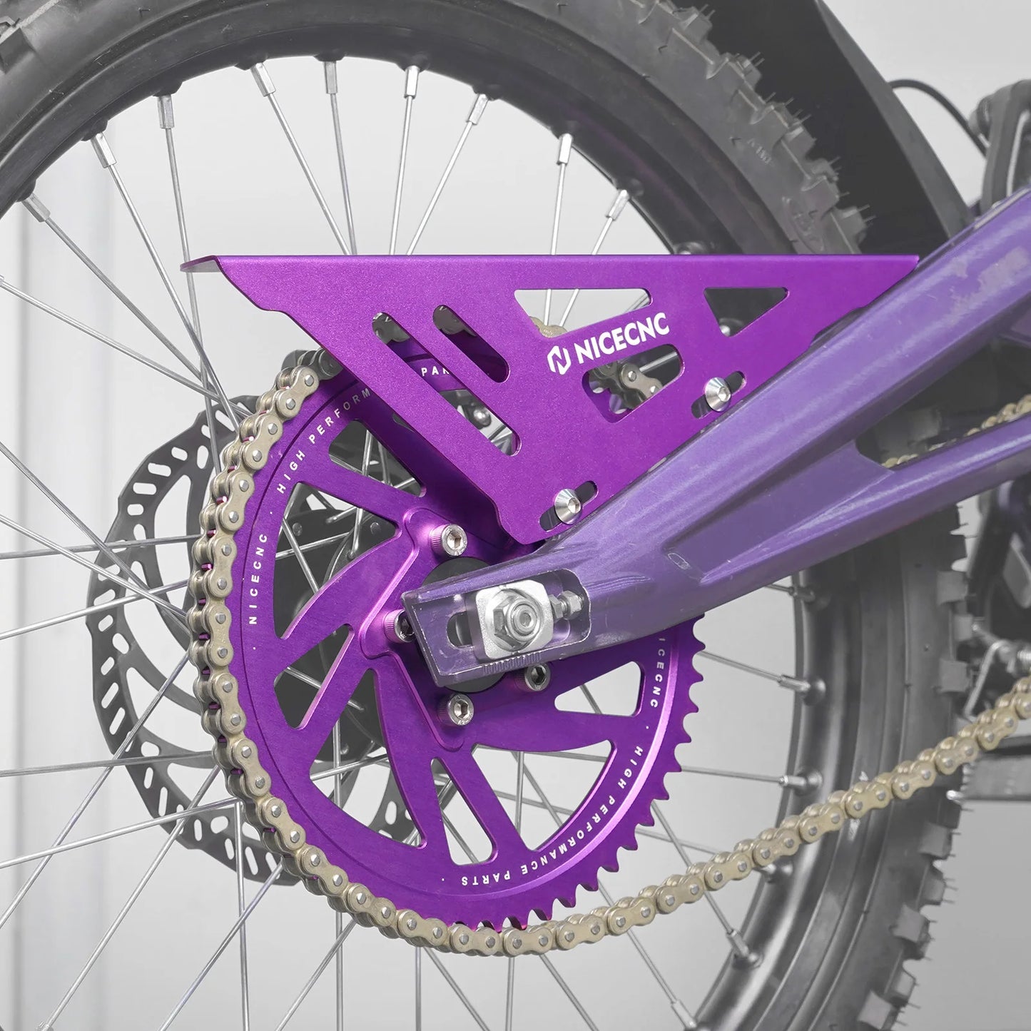 For Surron Light Bee X S L1E NICECNC Electric Dirt Bike 58T Rear Sprockets Chain Guard Cover Protector Kit For Segway X160 X260 RISE DEFENSE SYSTEMS.AI PRODUCTS