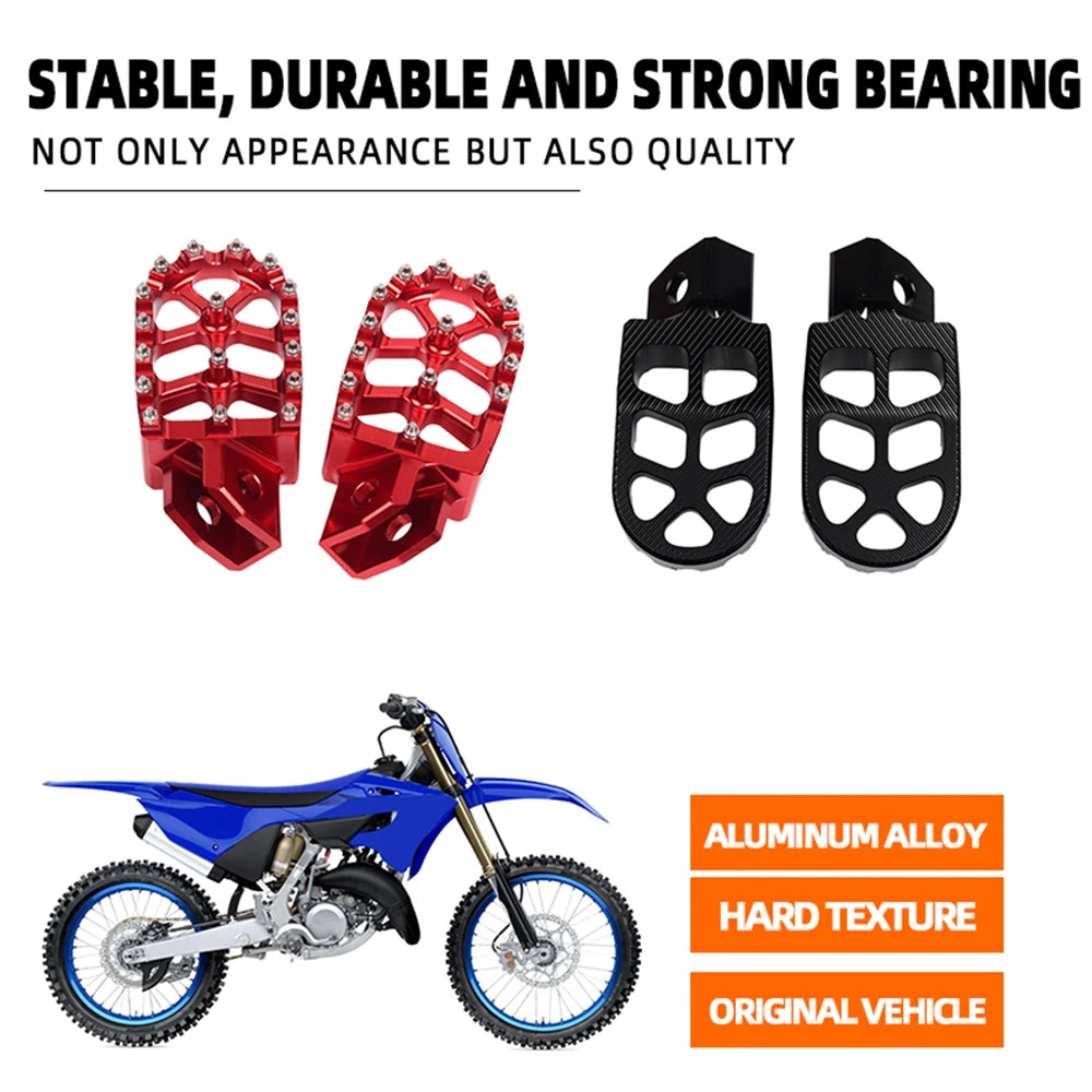 Motorcycle FootRest Footpegs Foot Pegs Pedal For YAMAHA TTR 90 110 125 250 TTR250 YZ80 YZ125 YZ250 YZ WR 200 250 500 Accessories RISE DEFENSE SYSTEMS.AI PRODUCTS